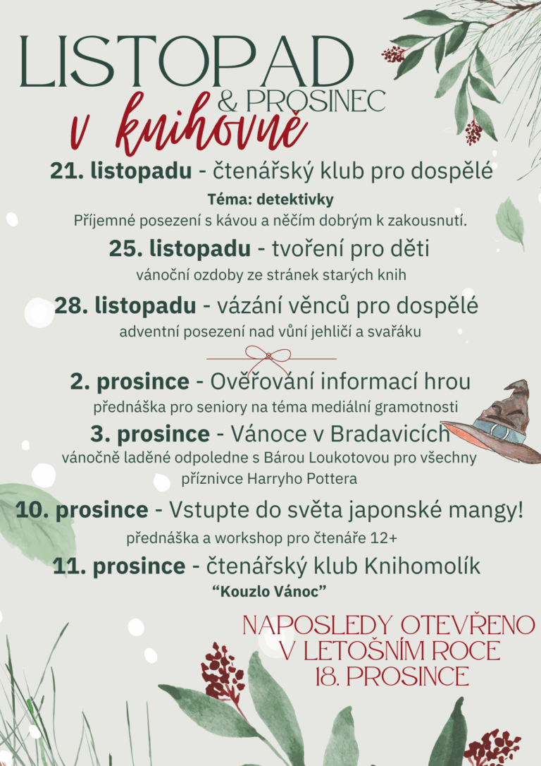 Listopad a prosinec v knihovně