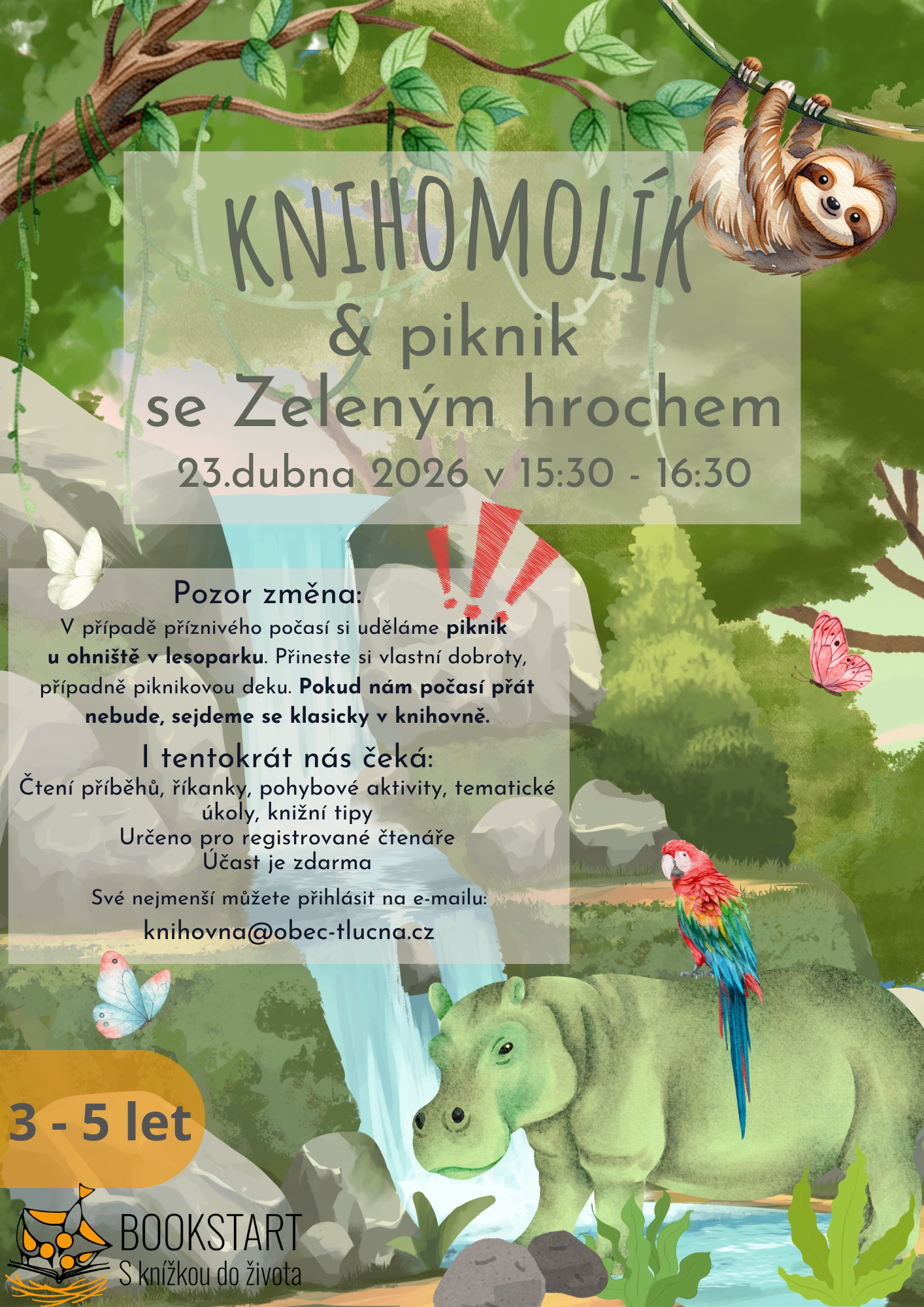 Knihomolík & piknik se Zeleným hrochem