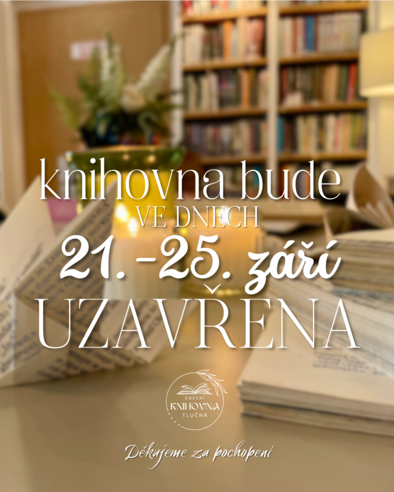 21. – 25. září – knihovna uzavřena