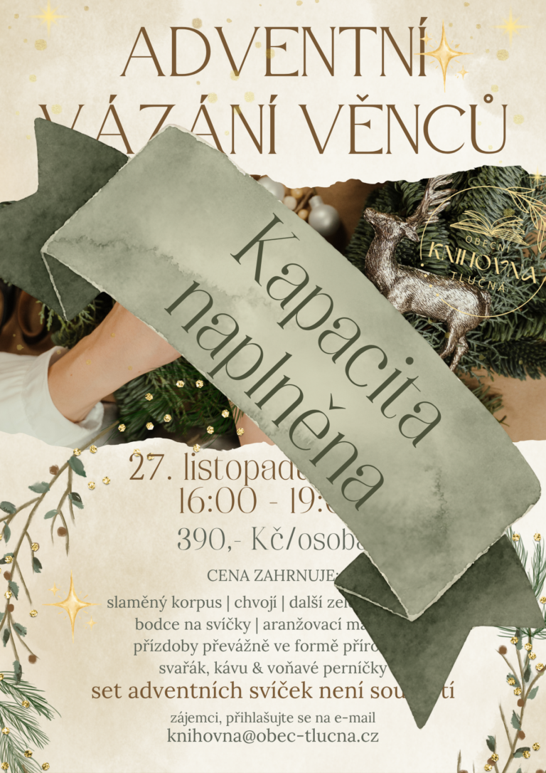 AKTUALIZACE – Kapacita naplněna // Adventní vázání věnců
