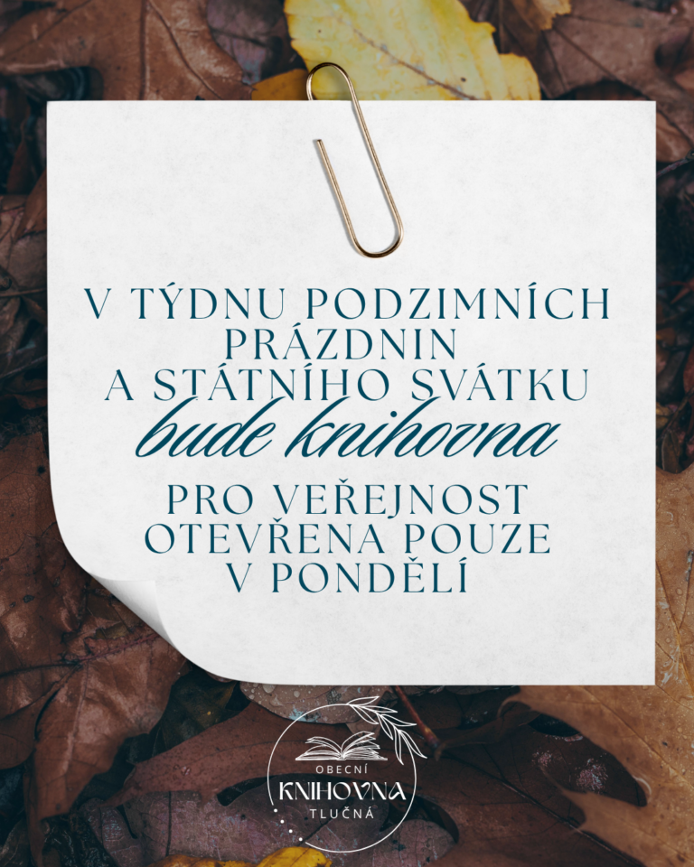 Otevírací doba v týdnu podzimních prázdnin